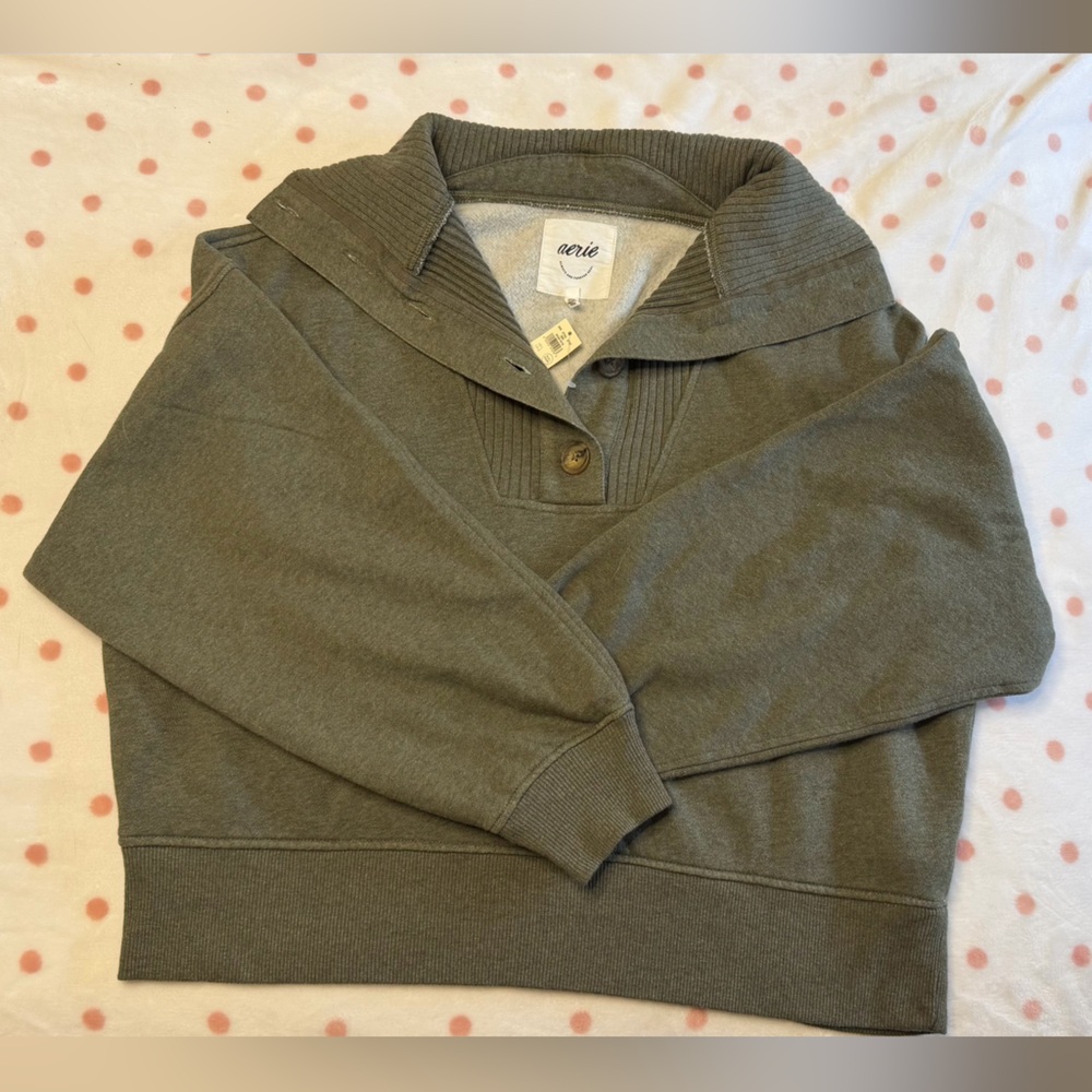 Aerie Best Button Sweatshirt